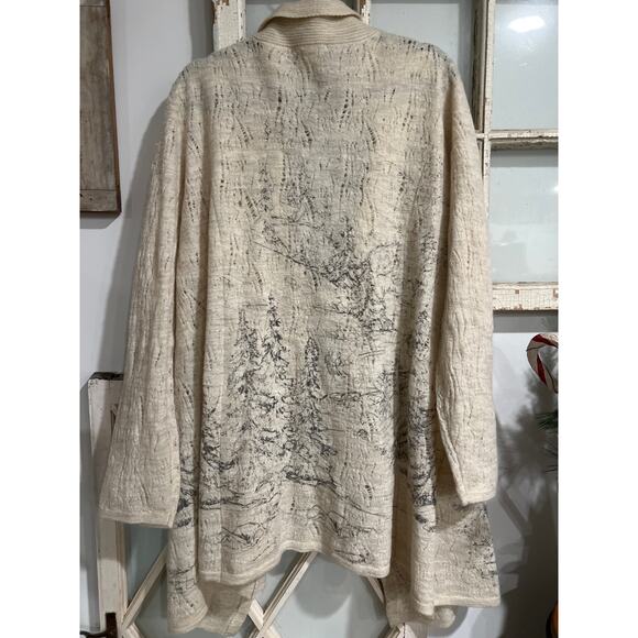 Coldwater Creek size 2X 100% wool cardigan sweater - Picture 5 of 5